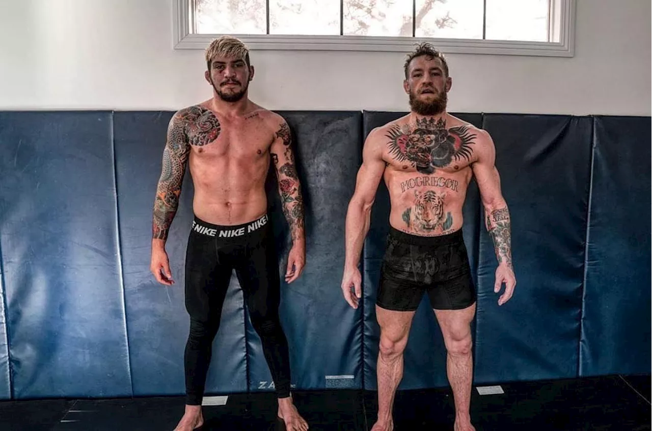 Conor McGregor encourages Dillon Danis to break and Logan Paul’s leg and the rules during boxing debut...