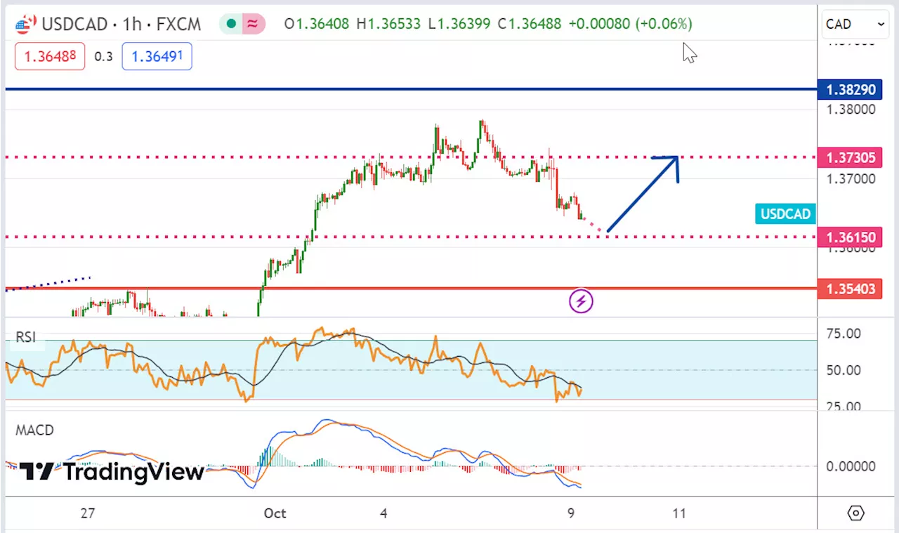 วิเคราะห์คู่เงิน USDCAD ประจำวันที่ 9 ตุลาคม 2566