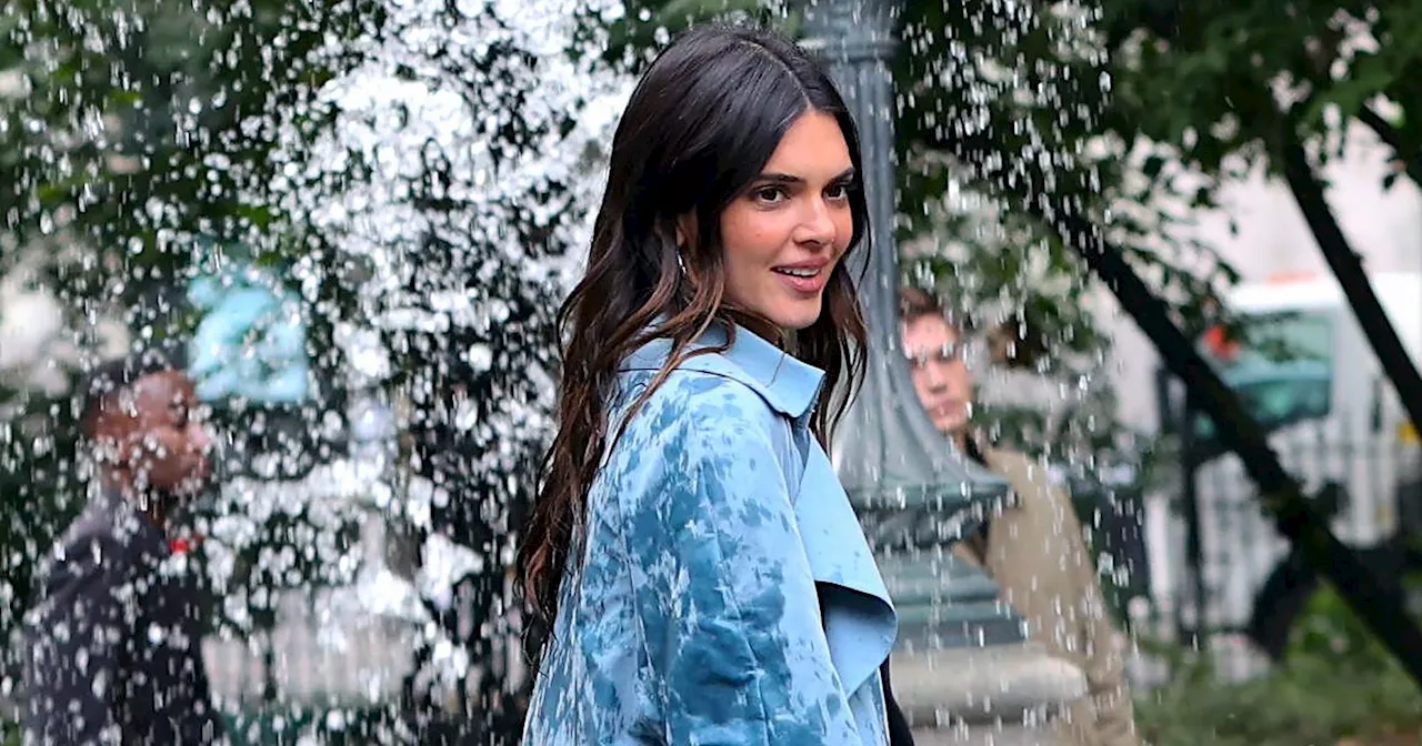 Kendall Jenner Jumps in Fountain Fully Dressed for Calvin Klein Ad