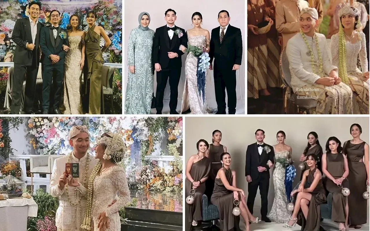 11 Potret Nikahan Adinda Thomas dengan Raka Akmal, Sheila Dara Tampil Anggun Jadi Bridesmaid