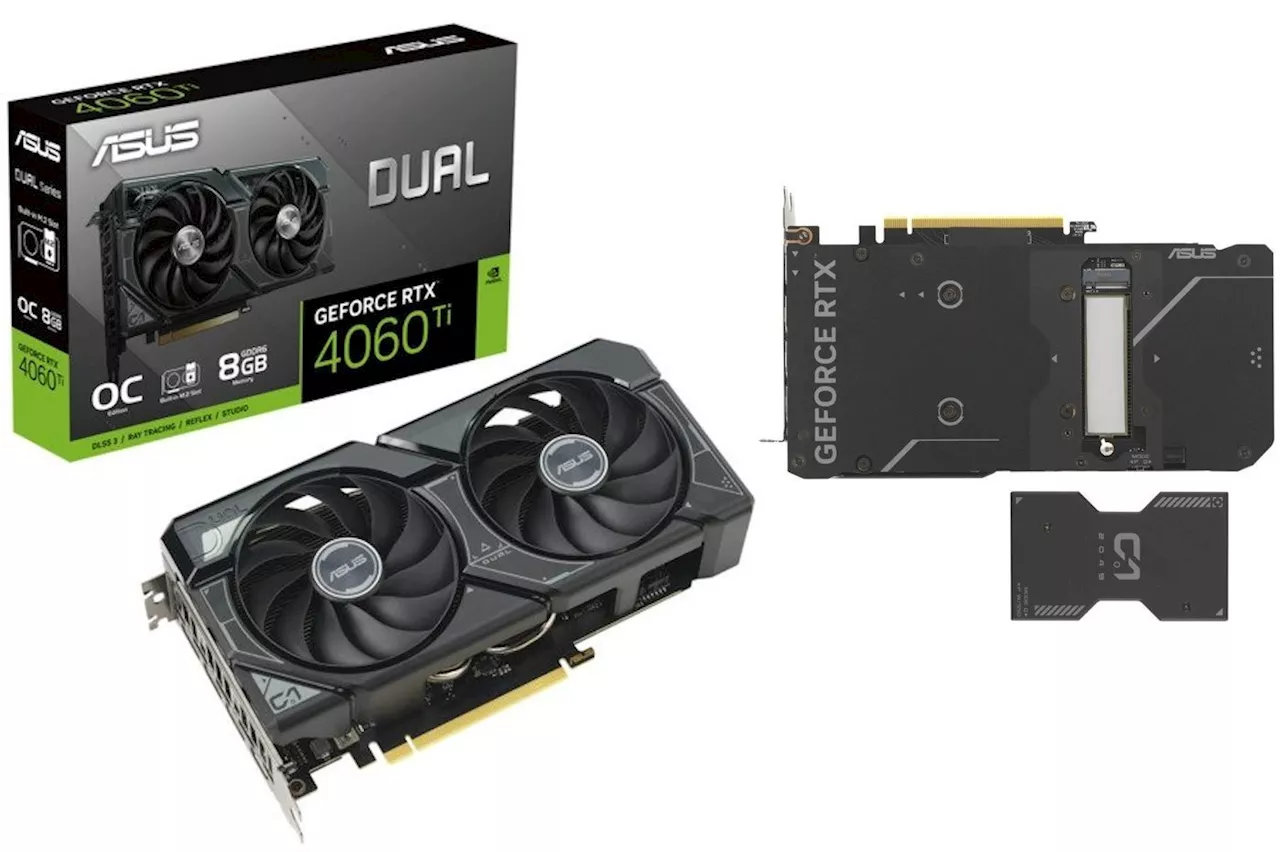 Asus lance une carte graphique GeForce RTX 4060 Ti avec un connecteur M.2 pour SSD