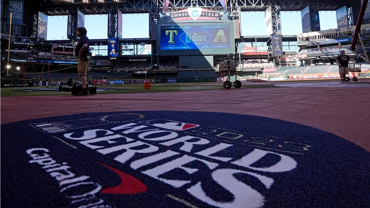 Fan runs onto field at Game 4 of the World Series