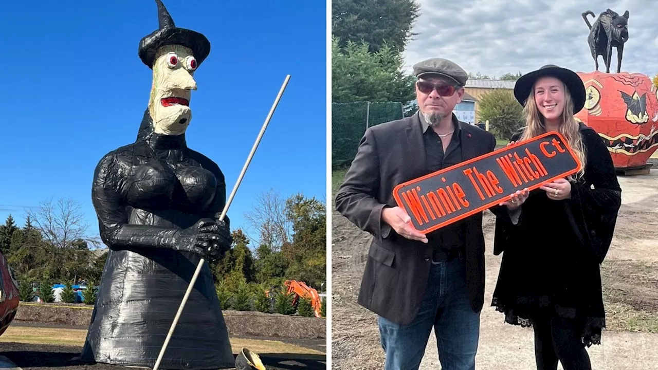 Winnie the Witch, beloved Long Island roadside attraction, restored in time for Halloween reveal