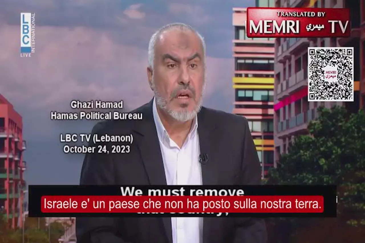 Hamas: 'Israele deve essere cancellato, attacco 7 ottobre si ripeterà'