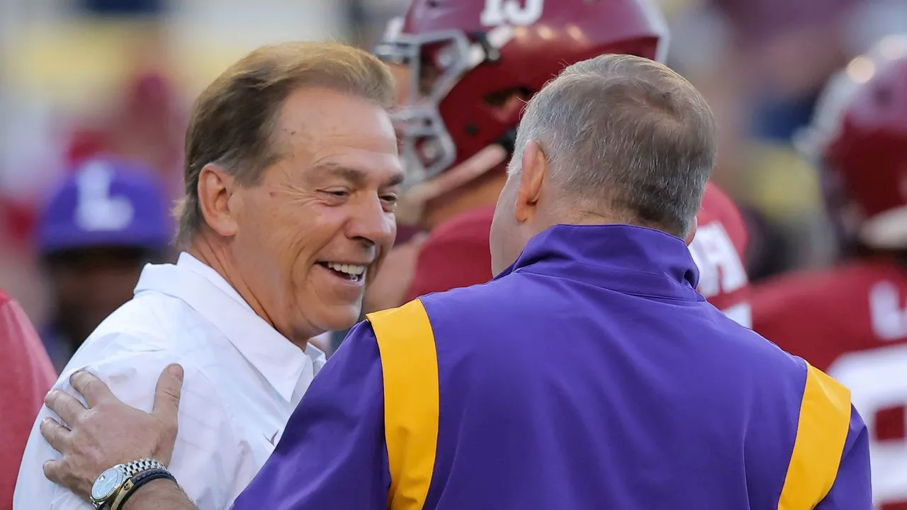 Nick Saban, Brian Kelly comment on if Alabama-LSU should be a yearly SEC game