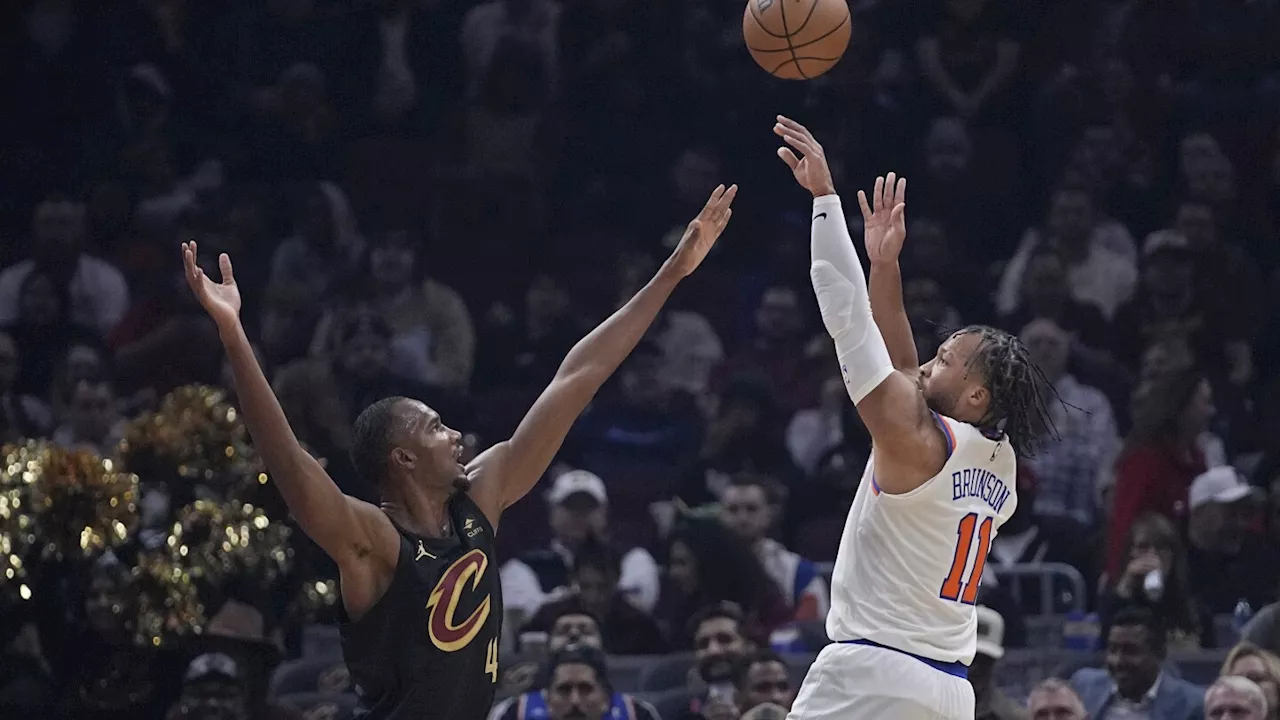 Julius Randle and Jalen Brunson score 19 points apiece as the Knicks beat the Cavaliers 109-91