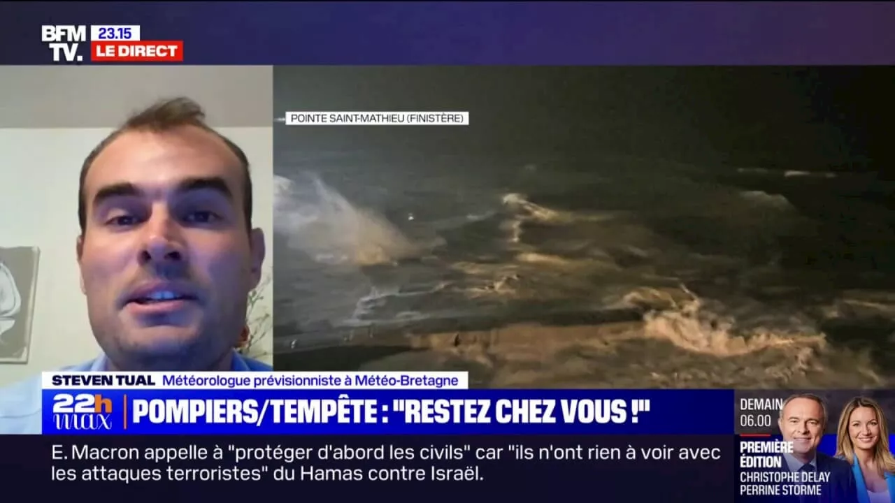 Tempête Ciarán: 'Il faut féliciter tous les développements informatiques qui nous permettent d'avoir des modèles de prévision de qualité' (Steven Tual, Météorologue à Météo-Bretagne)