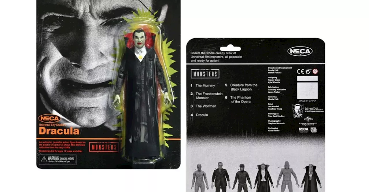 NECA Unveils New Universal Monsters GITD Retro Dracula Figure
