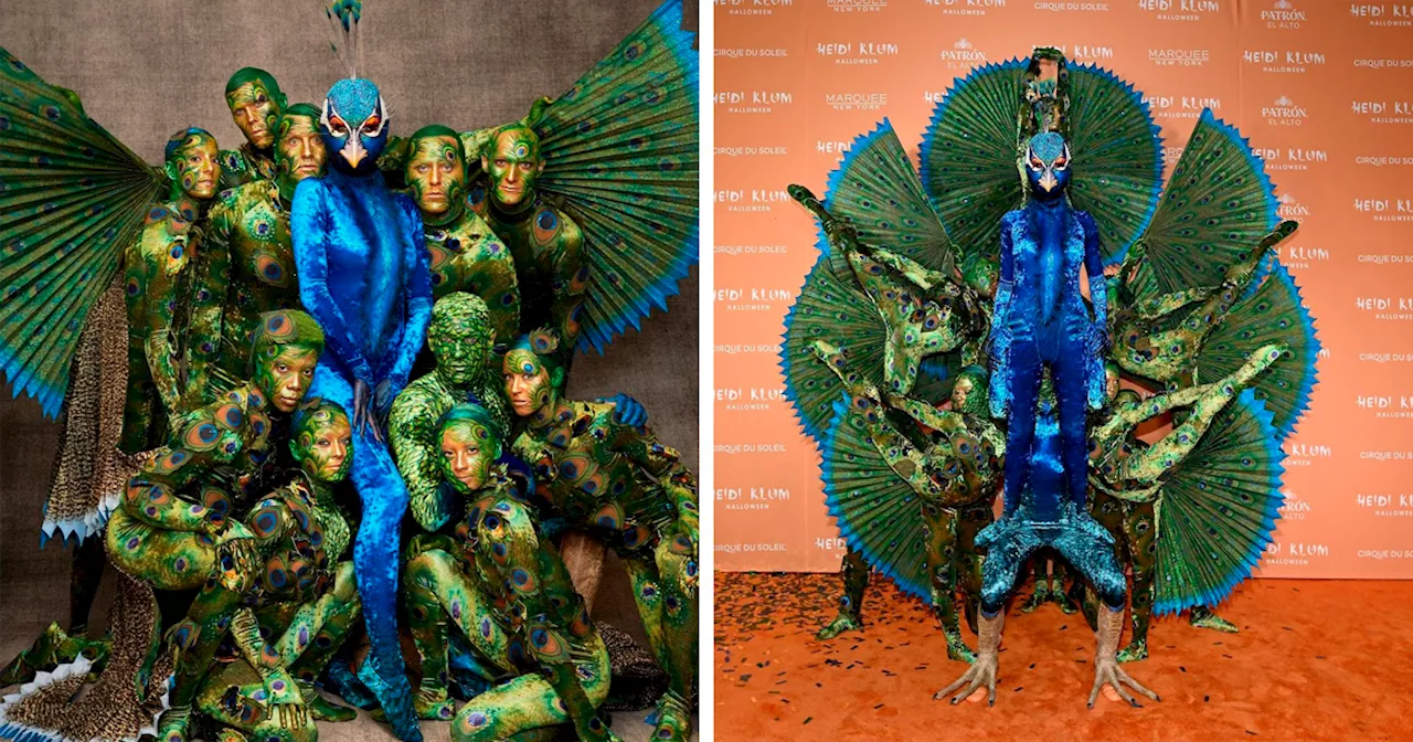 Heidi Klum Amazes Fans with Elaborate Peacock Costume at Halloween Party