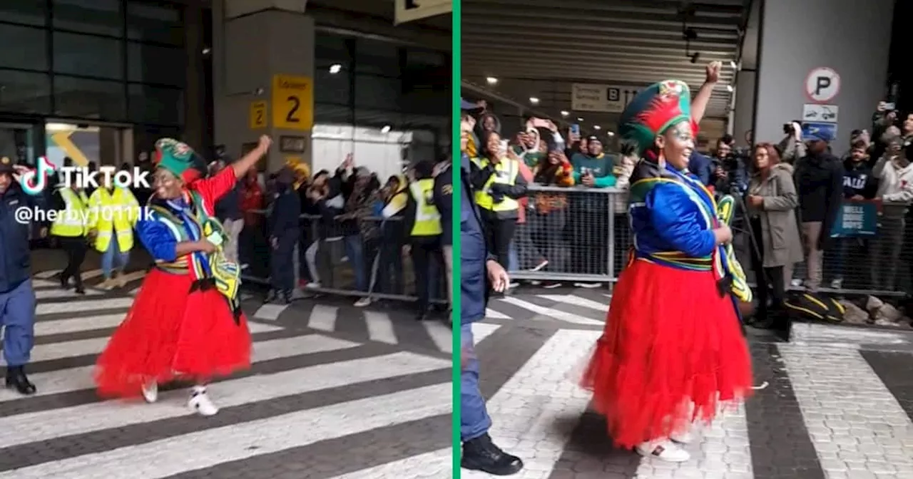 Springboks RWC: Mama Joy Returns From France to Cheering Airport Crowd, TikTok Video Trends