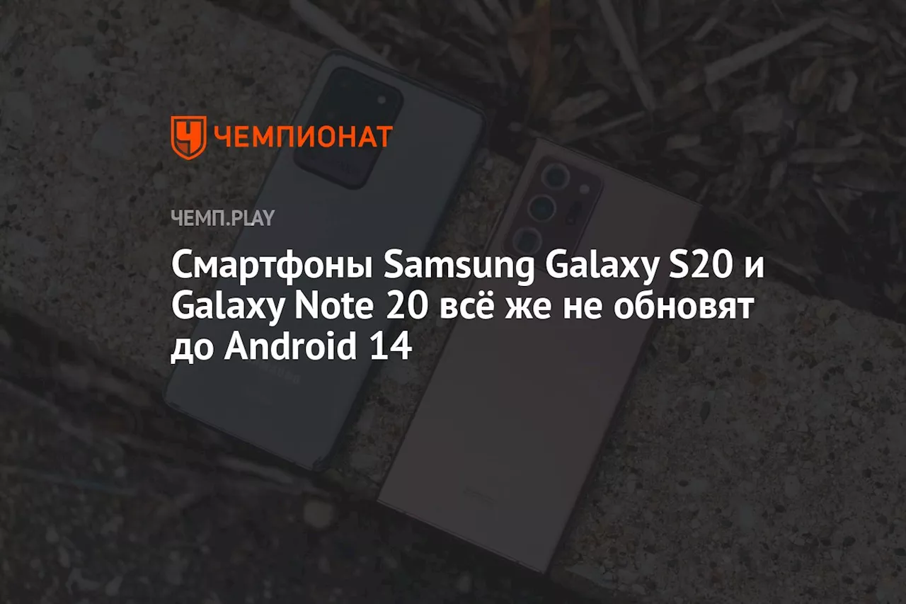 Смартфоны Samsung Galaxy S20 и Galaxy Note 20 всё же не обновят до Android 14