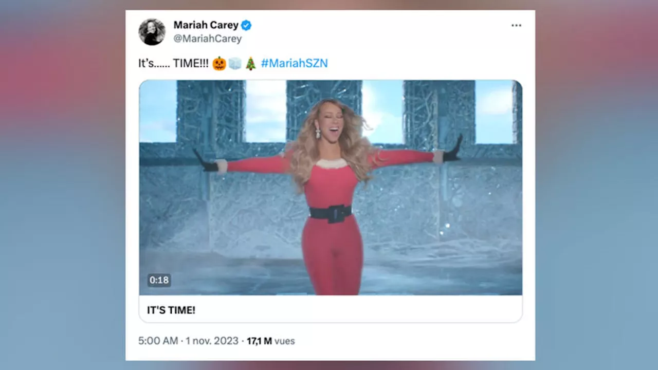 Mariah Carey : la chanteuse sort du silence et lance la saison de Noël sur ses réseaux sociaux