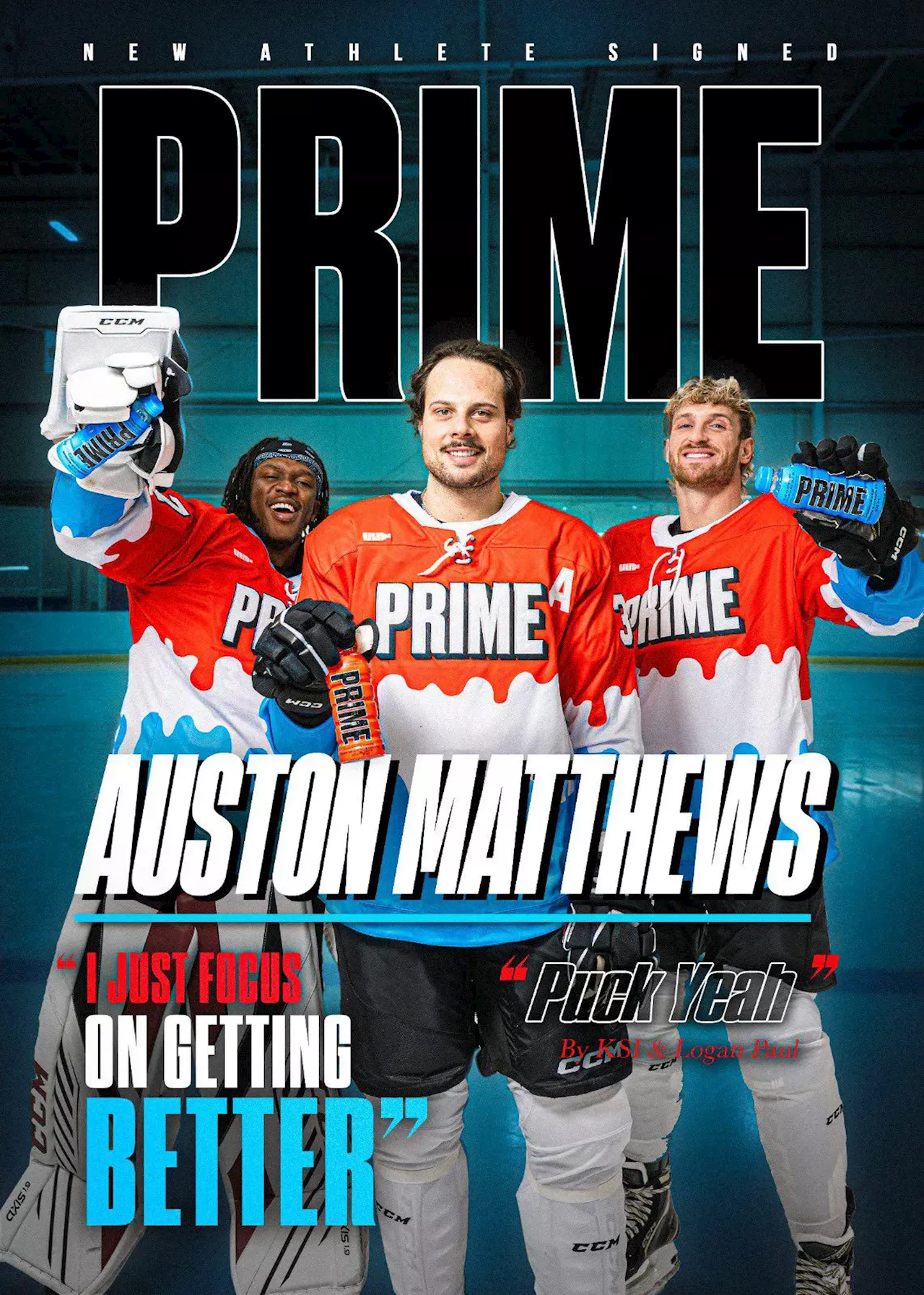 Maple Leafs’ Auston Matthews signs sponsorship deal with KSI, Logan Paul’s Prime Hydration