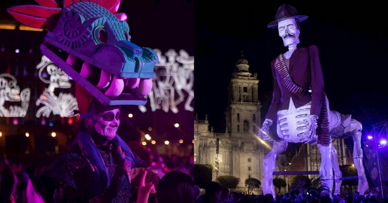 Iluminación el Día de Muertos en el Zócalo