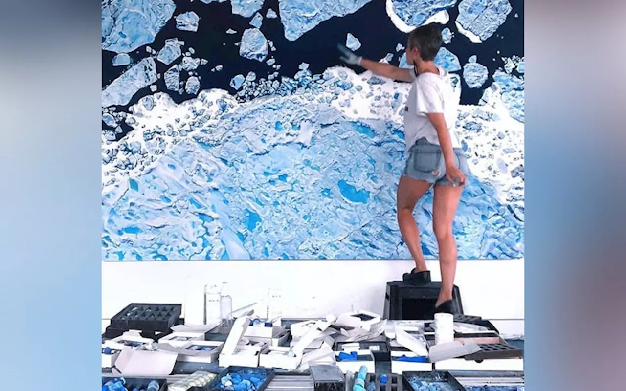 Artist raises awareness about protecting glaciers