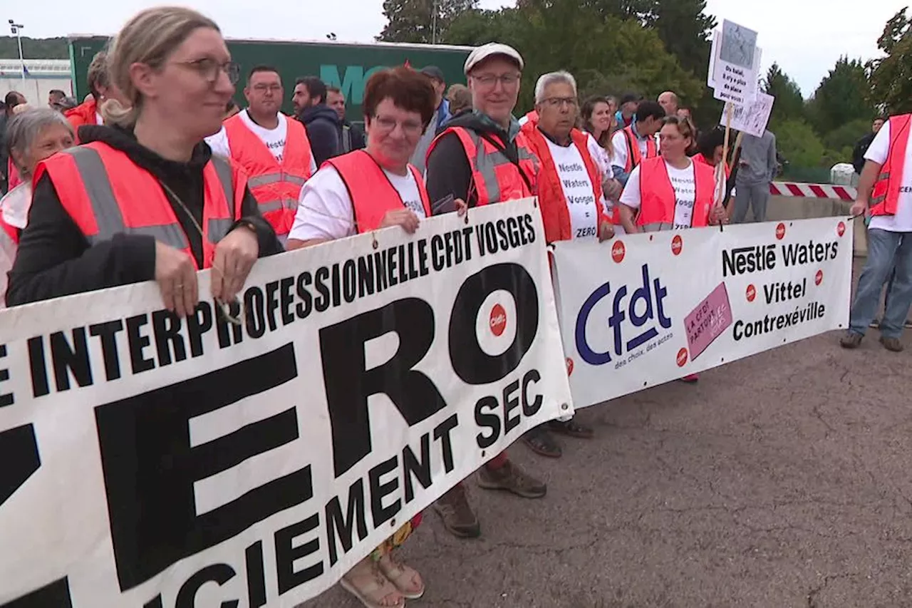 Licenciements chez Nestlé Waters : 'une bataille est gagnée, mais pas la guerre', déclare l'intersyndicale