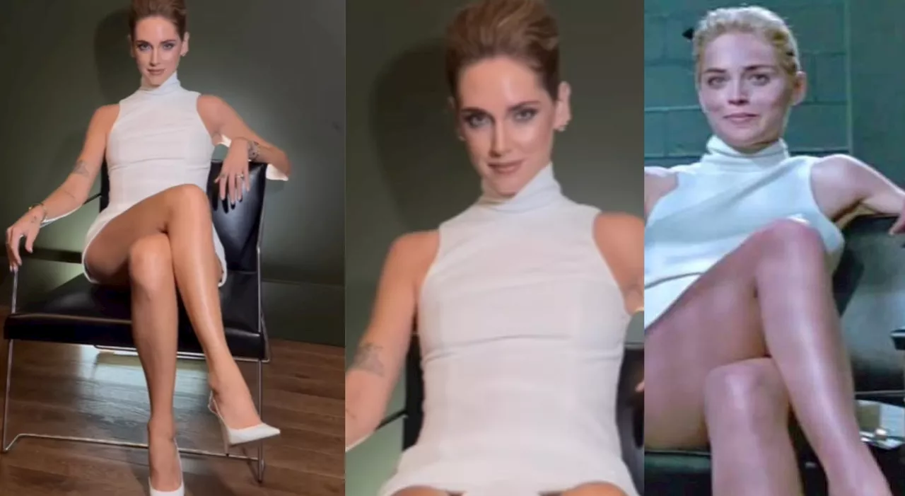 Chiara Ferragni “come” Sharon Stone per Halloween, il video dell'accavallamento delle gambe (senza slip) viral