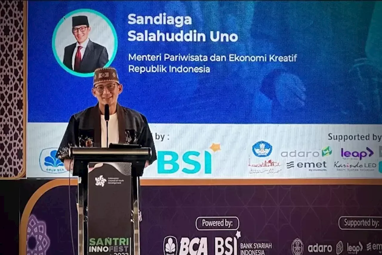 Santri Innofest 2023, Menparekraf Sandiaga Uno Dukung Terbangunnya Industri Kreatif dari Pesantren