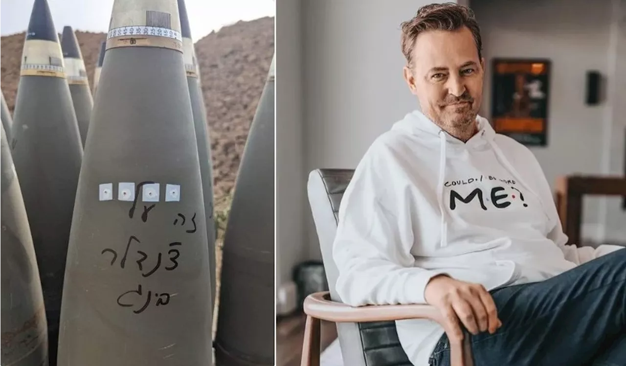 Militares de Israel homenageiam Matthew Perry com frase em foguete lançado contra Gaza