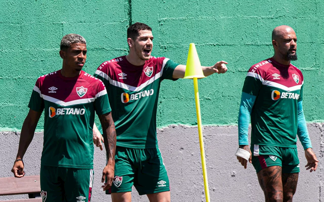 Recuperados, Nino e Felipe Melo participam de mais um treino no Fluminense