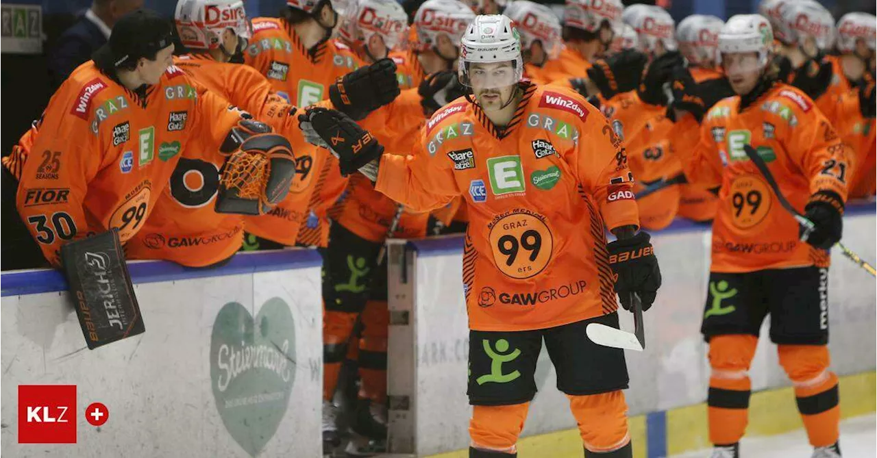 ICE Hockey League:Graz 99ers gaben 2:0-Führung aus der Hand, gewannen aber in der Verlängerung