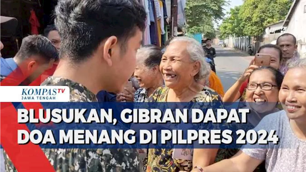 Blusukan, Gibran Dapat Doa Menang di Pilpres 2024