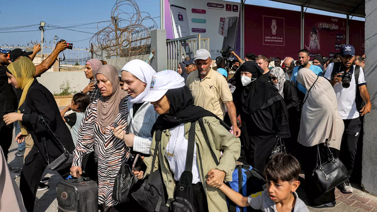 Rafah crossing from Gaza to Egypt opens for first time since October 7 attacks with foreign nationals...