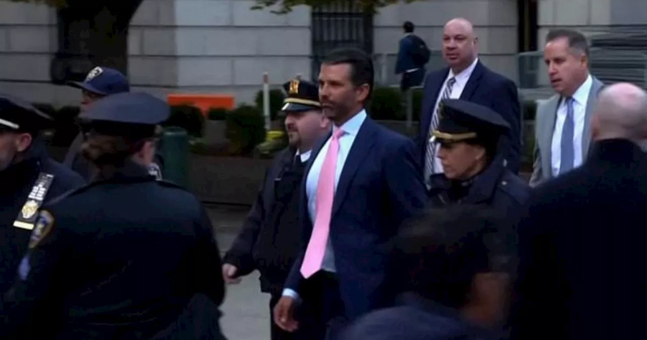 Donald Trump Jr. arrives at court to testify at father's civil fraud trial