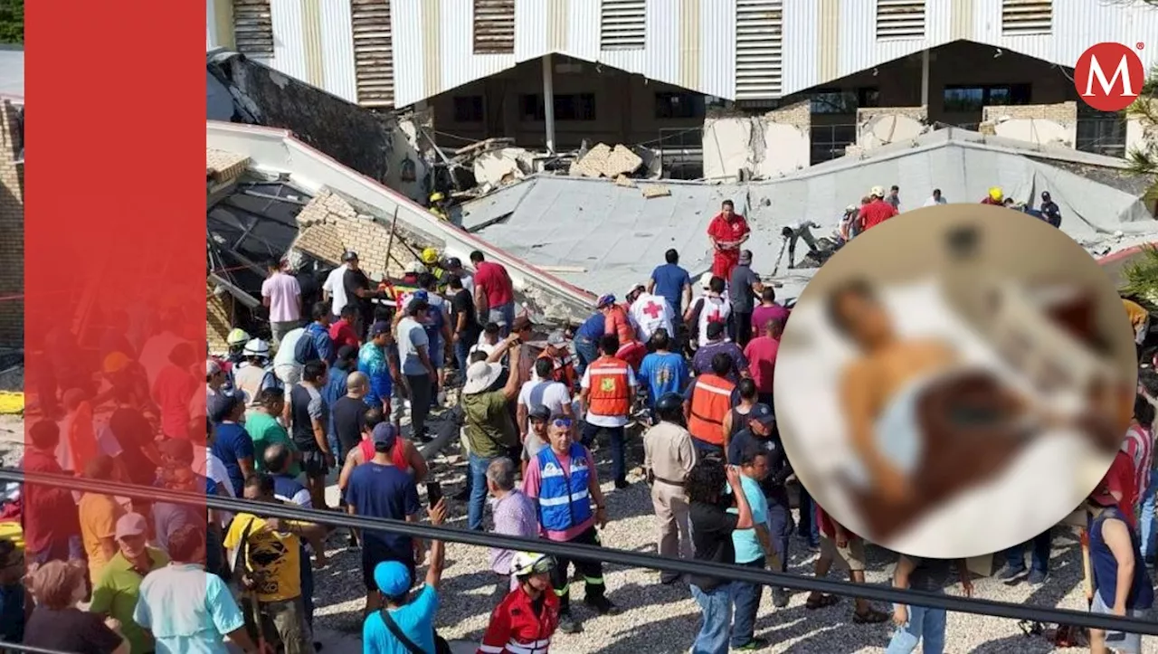 Así esperó José Luis ser sacado de los escombros tras derrumbe en iglesia de Ciudad Madero