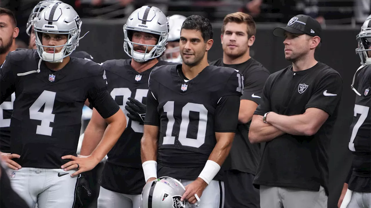 Report: Raiders bench Garoppolo, start rookie QB Aidan O'Connell