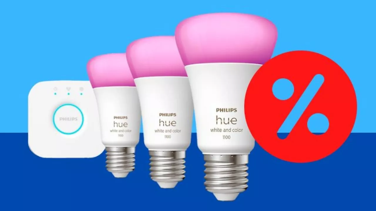 Deals bei Amazon & Co.: Angebot des Tages: Philips Hue Starter-Set für 79 Euro