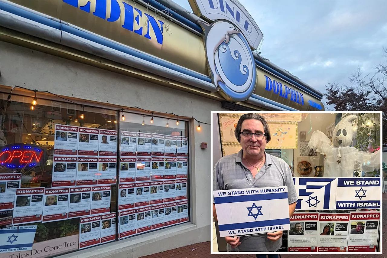 LI diner gets backlash over Israeli flags, hostage posters before being backed by the Jewish community