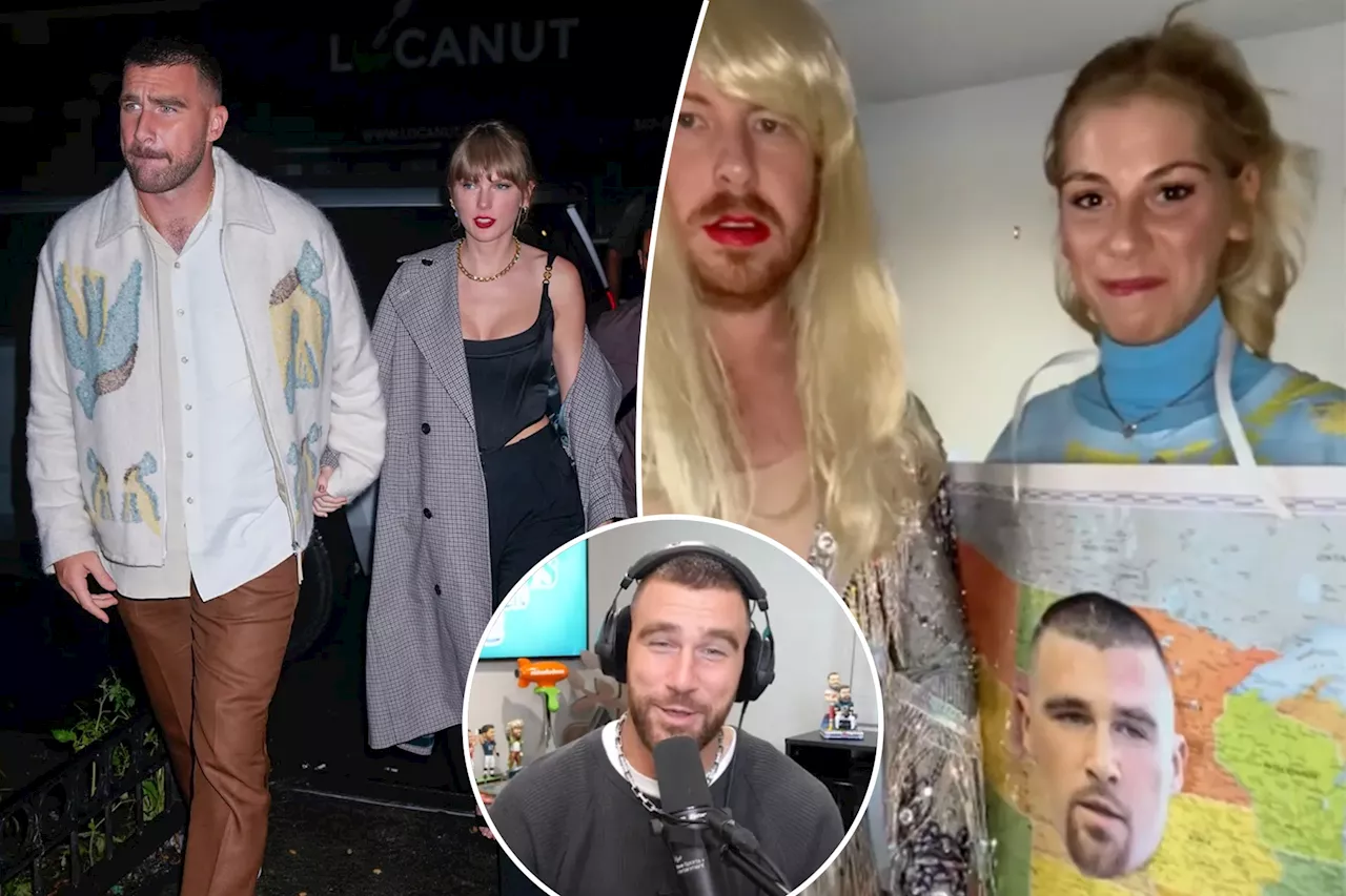 Travis Kelce loses it over trendy Taylor Swift Halloween costume: 'Oh my f--king goodness'