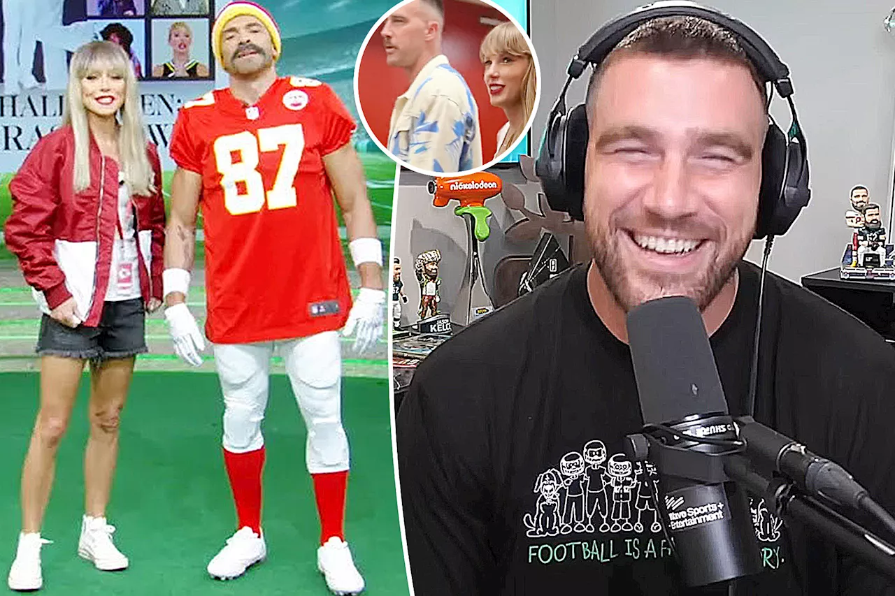 Travis Kelce reacts to 'so many people' dressing as him, Taylor Swift for Halloween