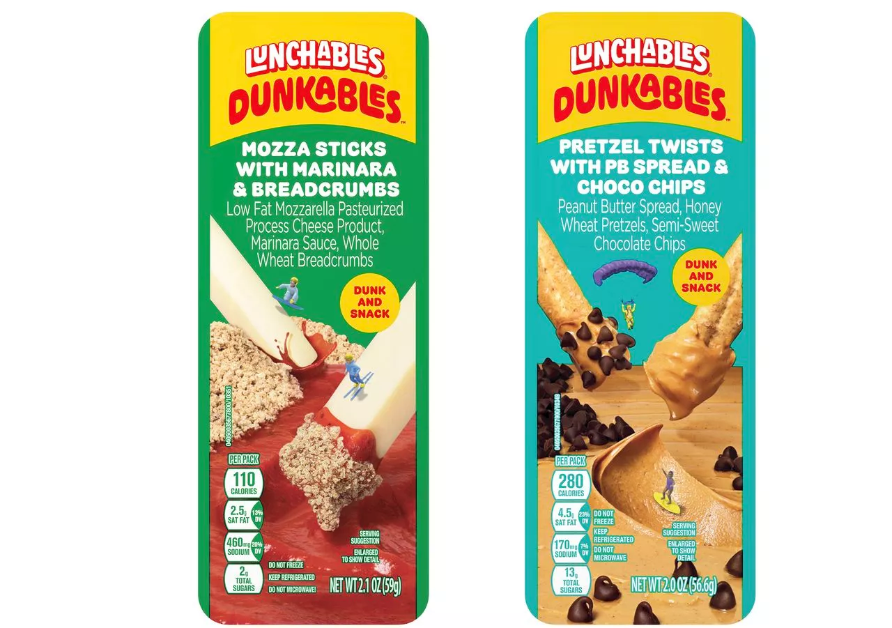 Newest Lunchables are Dunkables - mozzarella sticks and pretzels kids can dip