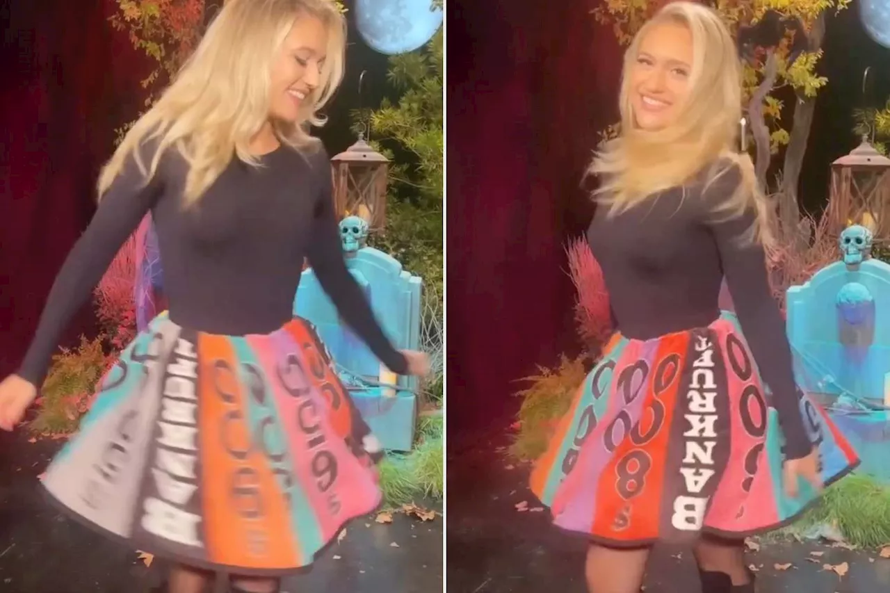 Maggie Sajak Steps Out in Wheel of Fortune Halloween Skirt: ‘This Costume Is the Wheel Deal’