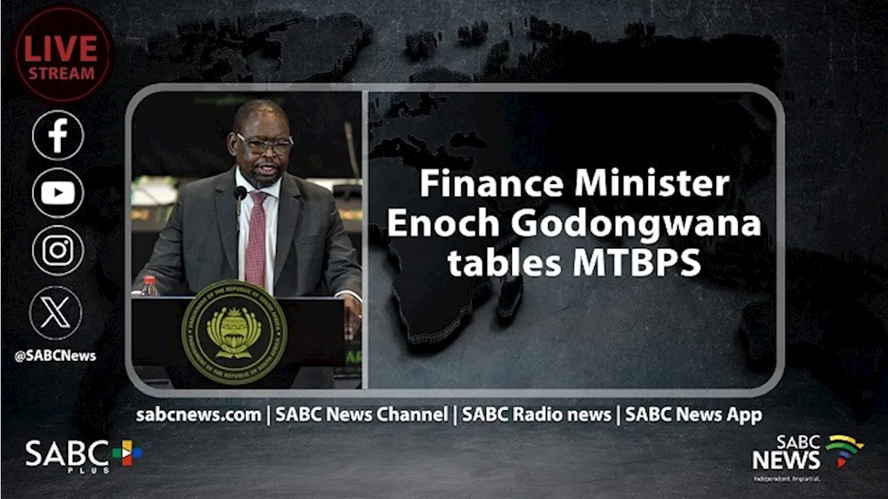 LIVE: Minister Godongwana delivers MTBPS 2023 - SABC News - Breaking news, special reports, world, business,