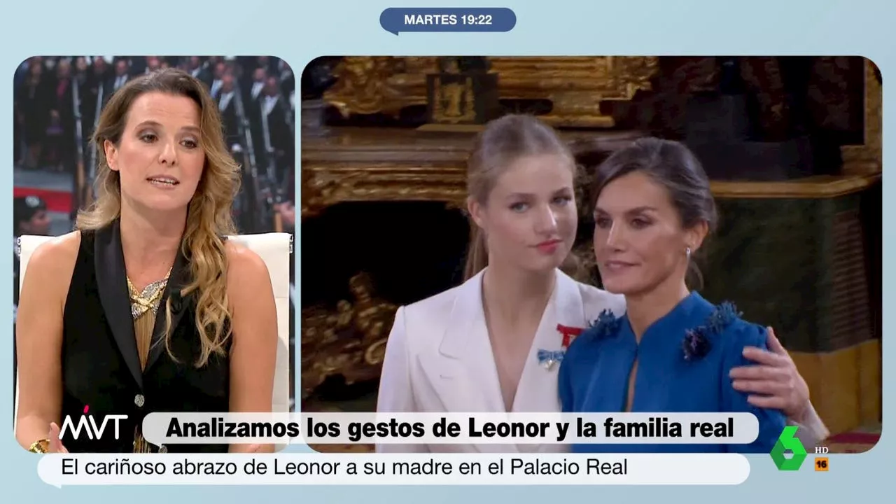 Patrycia Centeno interpreta el abrazo de la princesa Leonor a la reina Letizia: 'Está bien, mamá, tranqui