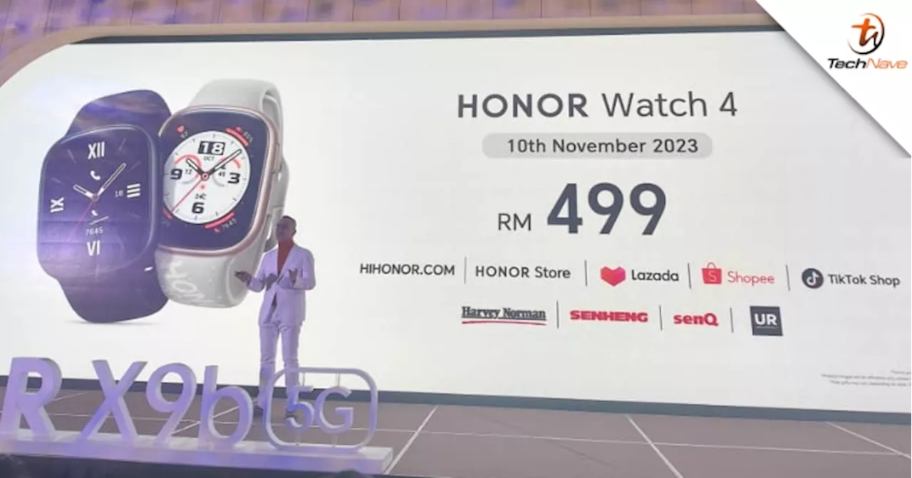 HONOR Watch 4 Malaysia release - Available from 10 November, priced at RM499