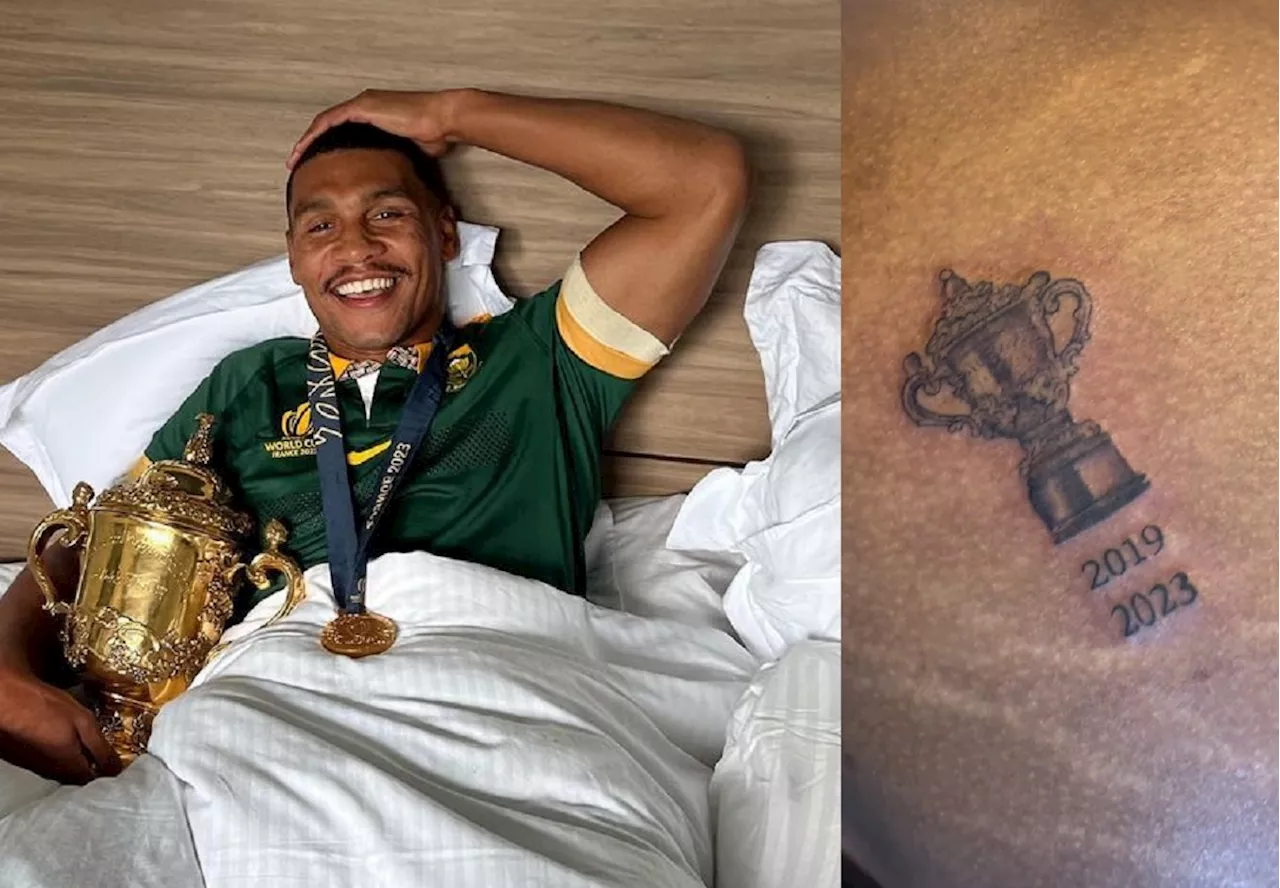 ‘For All The Dogs’: Damian Willemse’s World Cup tattoo on the butt goes viral [watch]