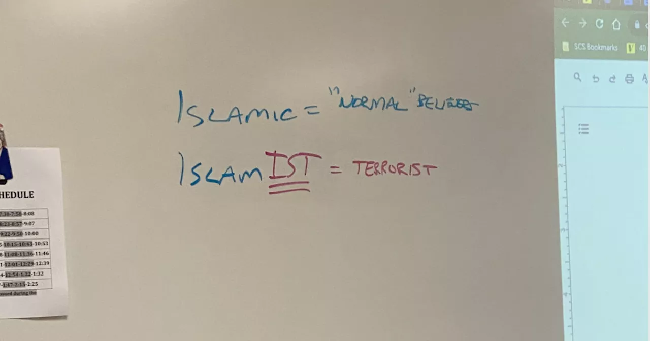 Strongsville families looking for answers following photo of whiteboard equating 'Islamist' with 'terrorist'