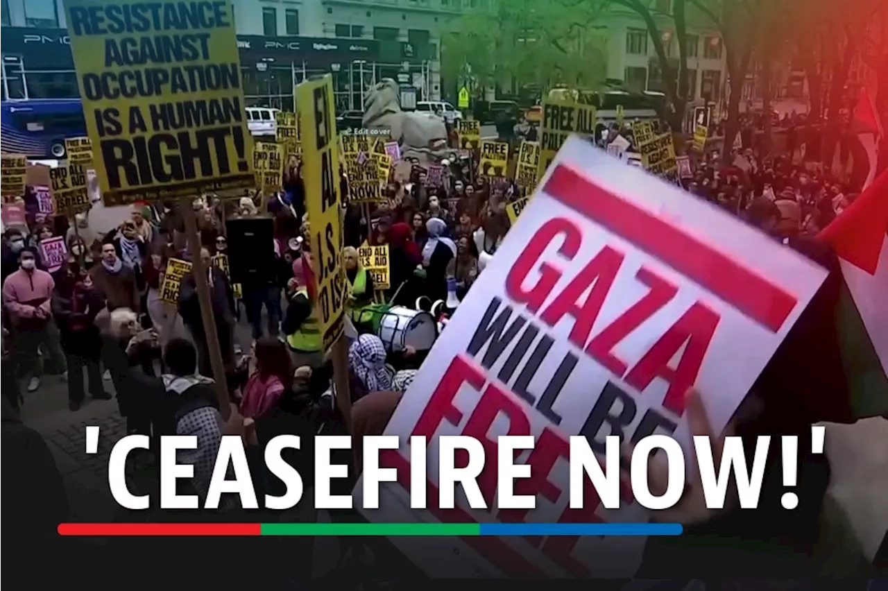 Pro-Palestinian Protesters Call for Ceasefire in Gaza