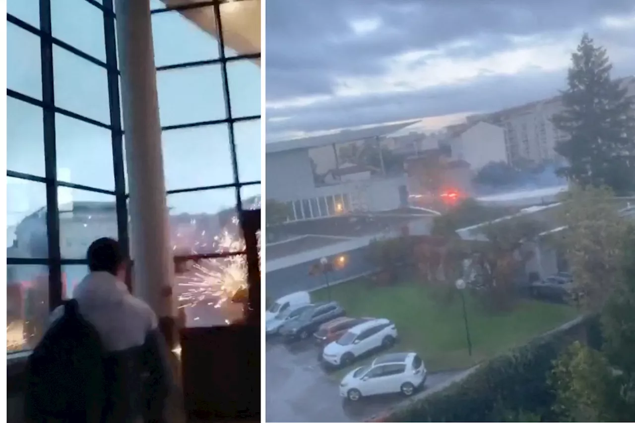 Lycée à Lyon : les images impressionnantes de l'attaque au mortier d'artifice