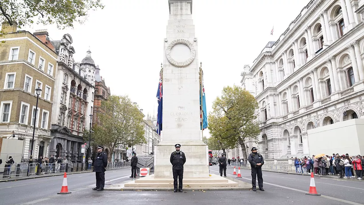 The saddest picture: Met officers begin round-the-clock guard of the Cenotaph as 1,850 officers are...