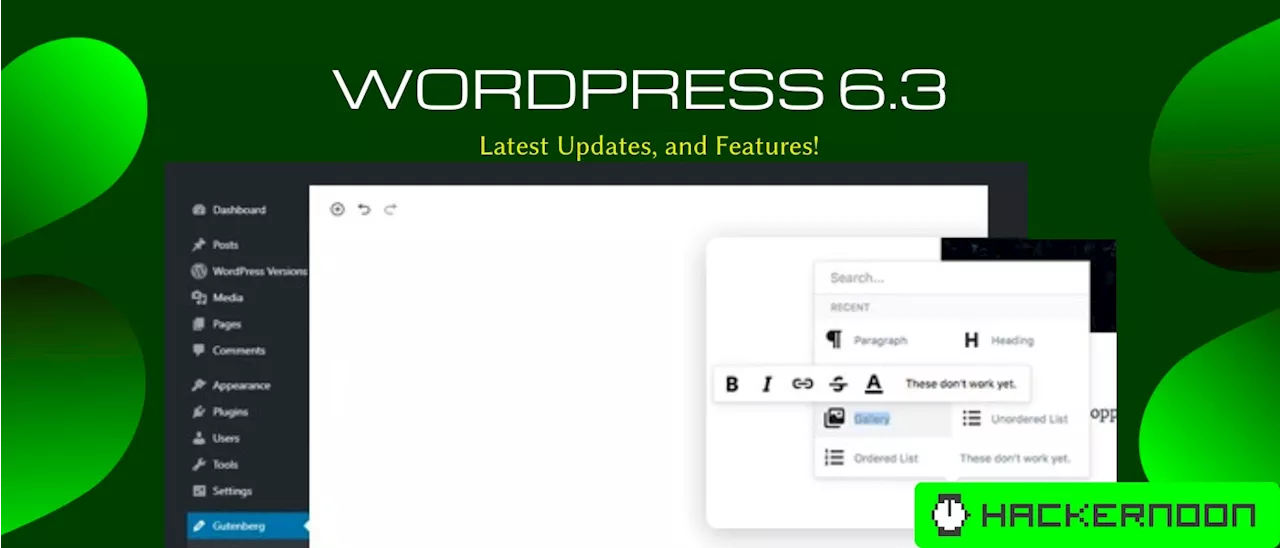 WordPress 6.3: What's Brewing in Gutenberg 6