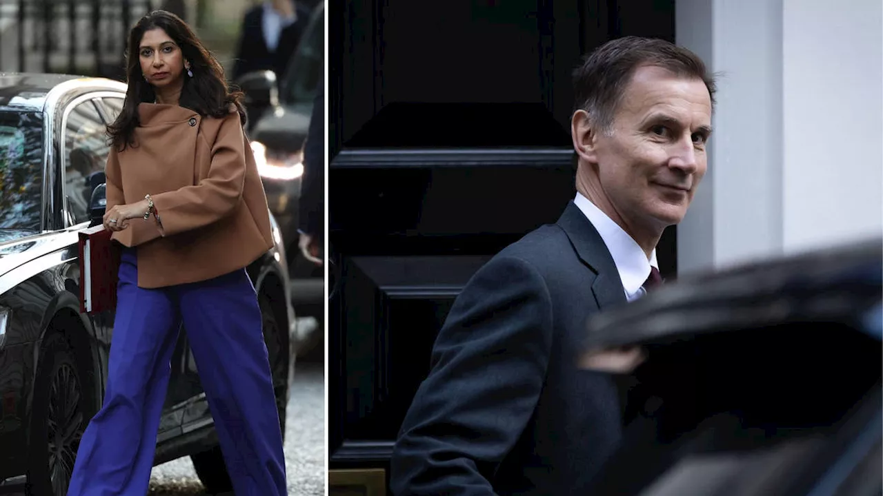 Chancellor Jeremy Hunt distances himself from Home Secretary's controversial comments on policing