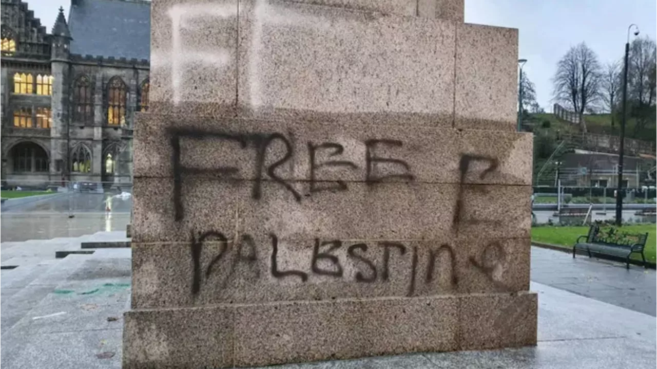 Teenagers Charged After Cenotaph Vandalized with 'Free Palestine' Slogan