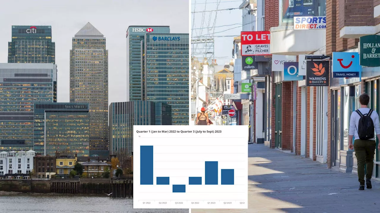 UK economy stagnates between July and September - but avoids recession this year