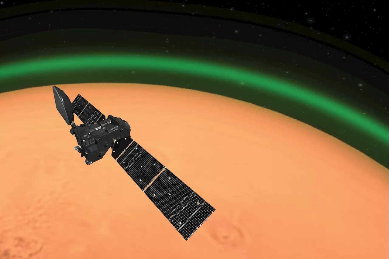 Scientists Observe Never-Before-Seen Green Glow in Mars Night Sky