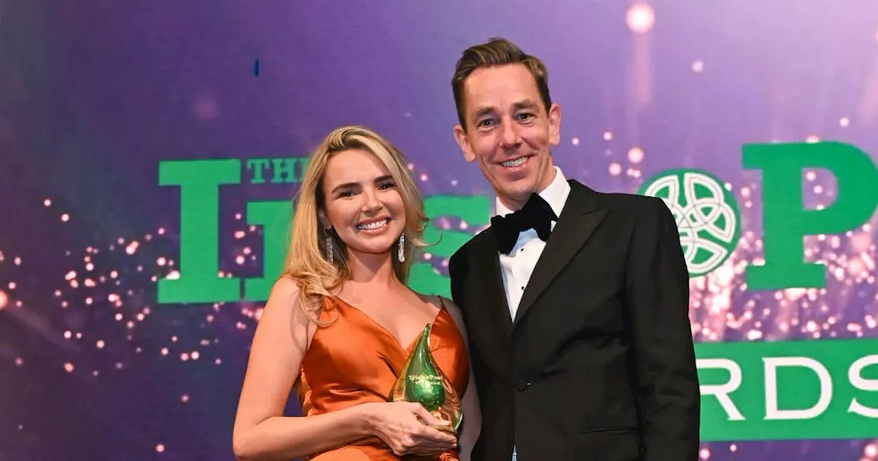 Nadine Coyle and Ryan Tubridy catch up at the Irish Post Awards